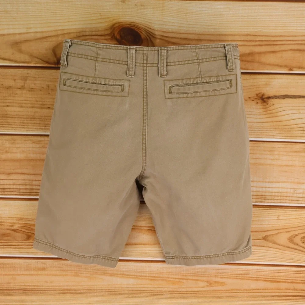 No Boundaries Shorts Mens Size 32‎ Brown 100% Cotton Chinos Pockets Flat Front